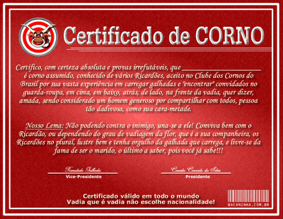Corno - Certificado